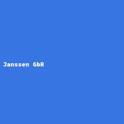 Hersteller: Janssen GbR