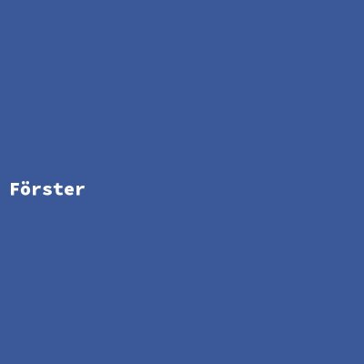 Hersteller: Förster